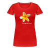 Frangipani Love Women’s Premium T-Shirt - red