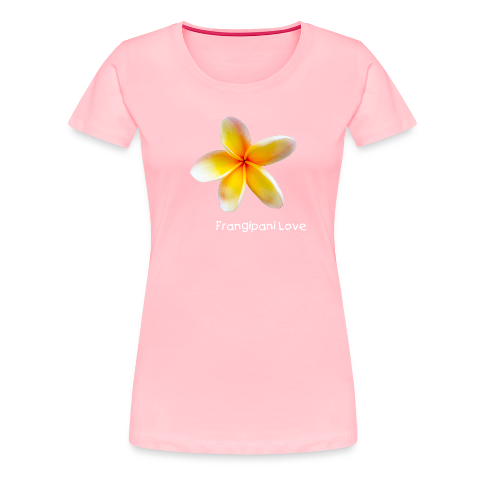 Frangipani Love Women’s Premium T-Shirt - pink