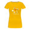 Frangipani Love Women’s Premium T-Shirt - sun yellow