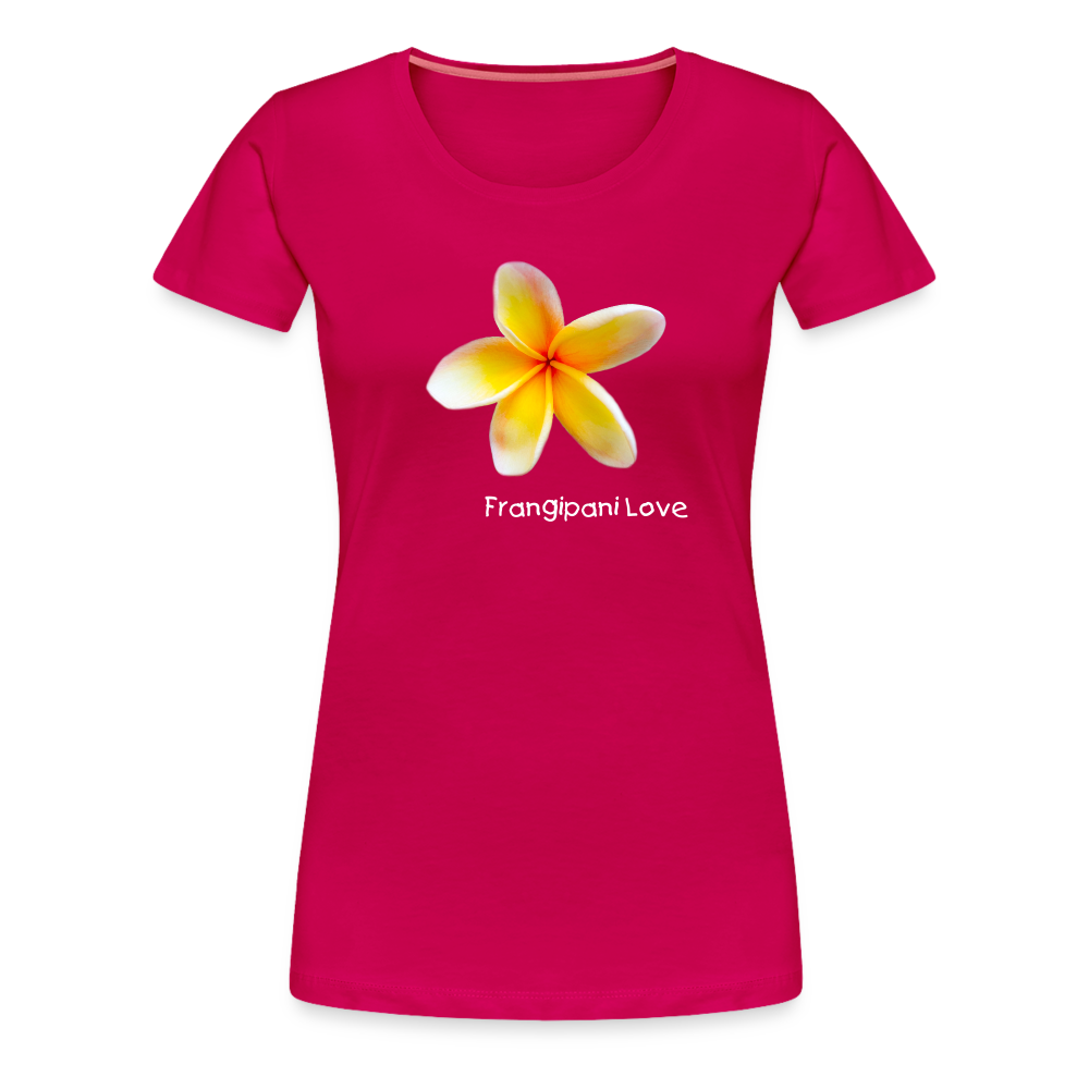 Frangipani Love Women’s Premium T-Shirt - dark pink