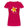 Frangipani Love Women’s Premium T-Shirt - dark pink