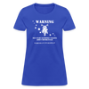 Motorcycle Warning Women's T-Shirt - royal blue