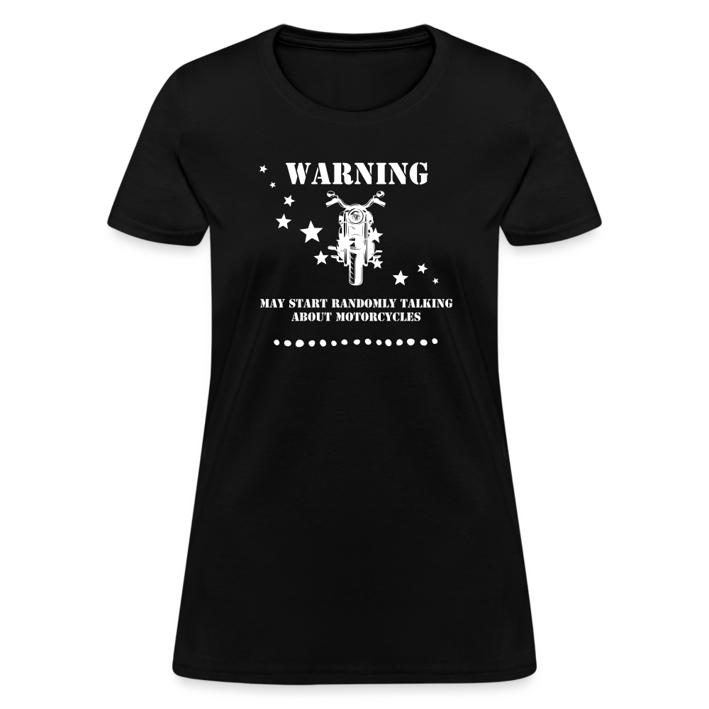 Motorcycle Warning Women's T-Shirt - black