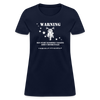 Motorcycle Warning Women's T-Shirt - navy