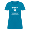 Motorcycle Warning Women's T-Shirt - turquoise