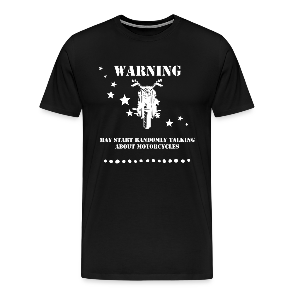 Warning Motorcycle Men's Premium T-Shirt - black