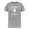 Warning Motorcycle Men's Premium T-Shirt - heather gray