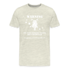 Warning Motorcycle Men's Premium T-Shirt - heather oatmeal