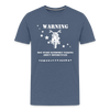 Warning Motorcycle Men's Premium T-Shirt - heather blue