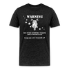 Warning Motorcycle Men's Premium T-Shirt - charcoal grey