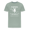 Warning Motorcycle Men's Premium T-Shirt - steel green