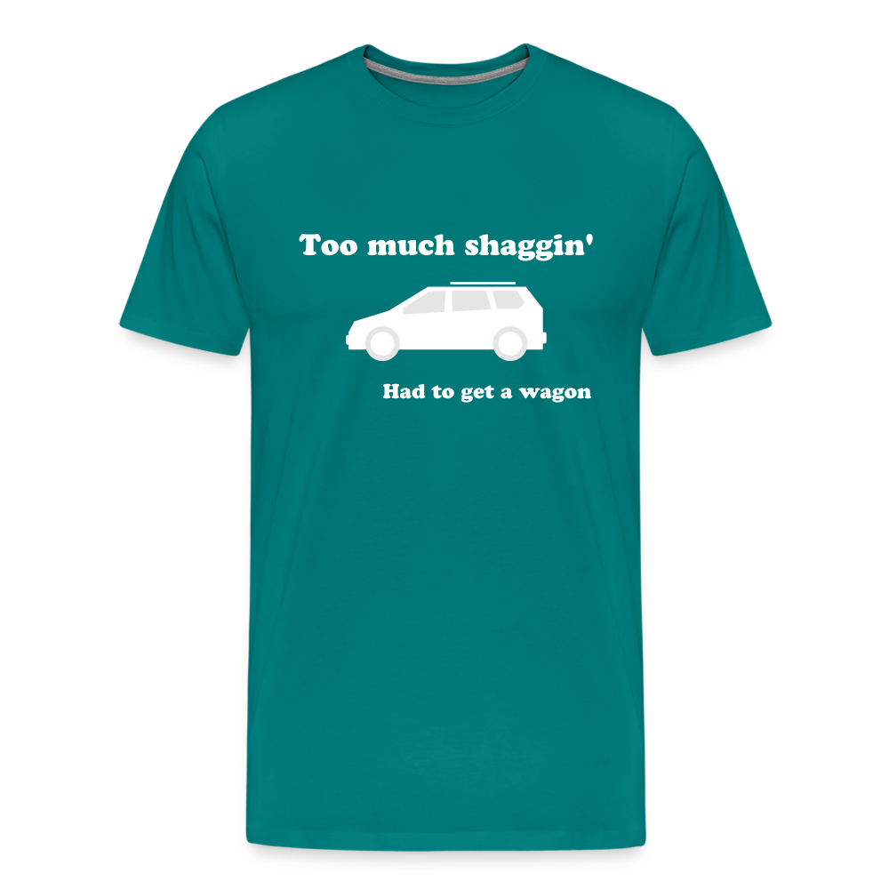 Too Much Shaggin Men's Premium T-Shirt - teal