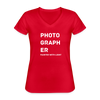 Photo Graph Er Women’s V Neck T-Shirt - red