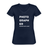 Photo Graph Er Women’s V Neck T-Shirt - navy