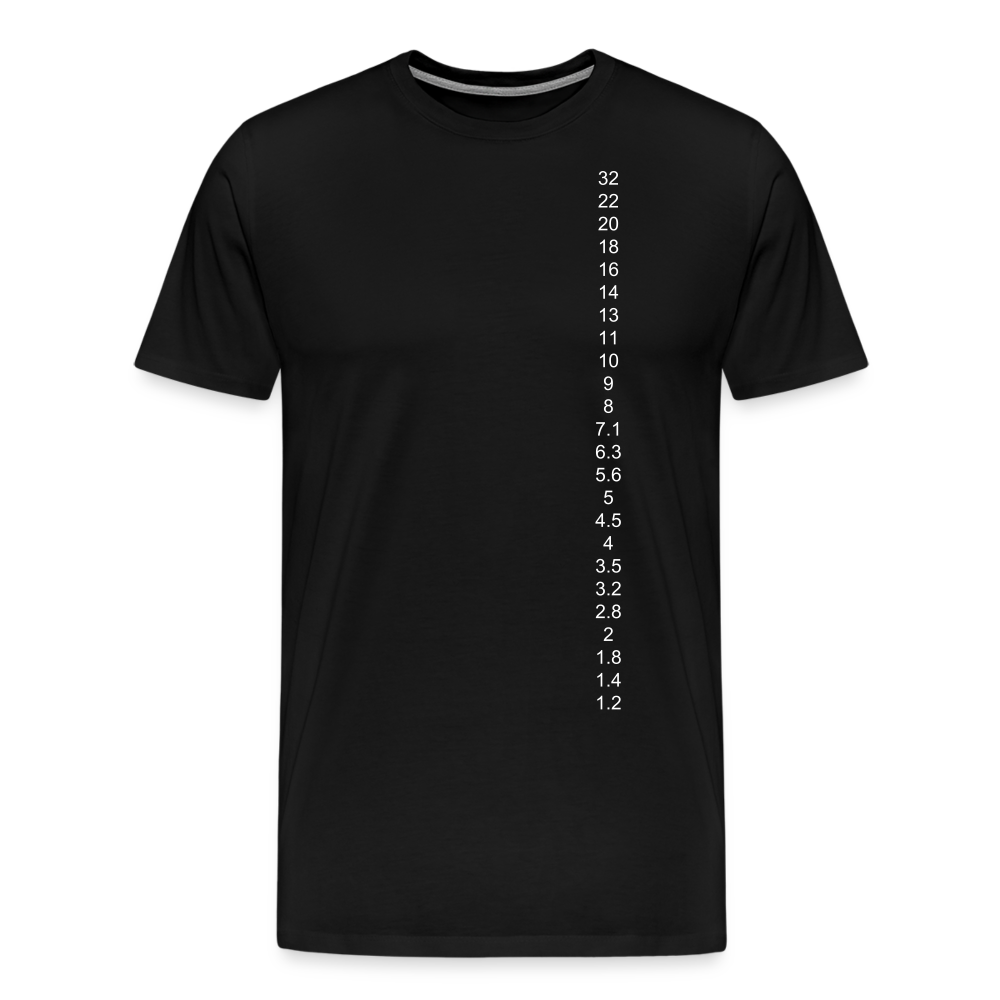 Aperture Numbers Men's Premium T-Shirt - black