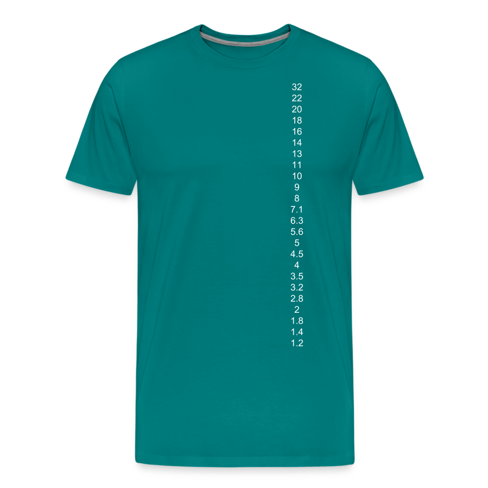 Aperture Numbers Men's Premium T-Shirt - teal