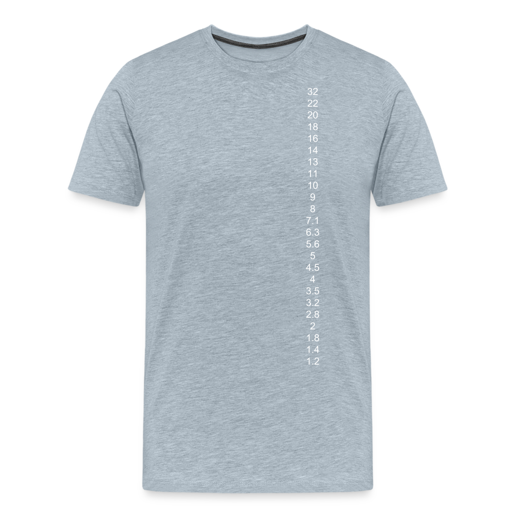 Aperture Numbers Men's Premium T-Shirt - heather ice blue
