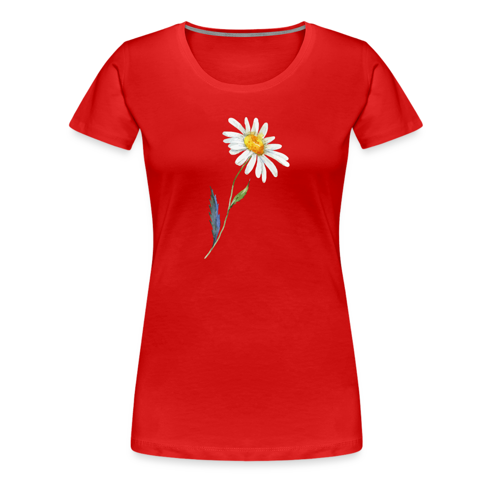 Graphic Daisy Women’s Premium T-Shirt - red