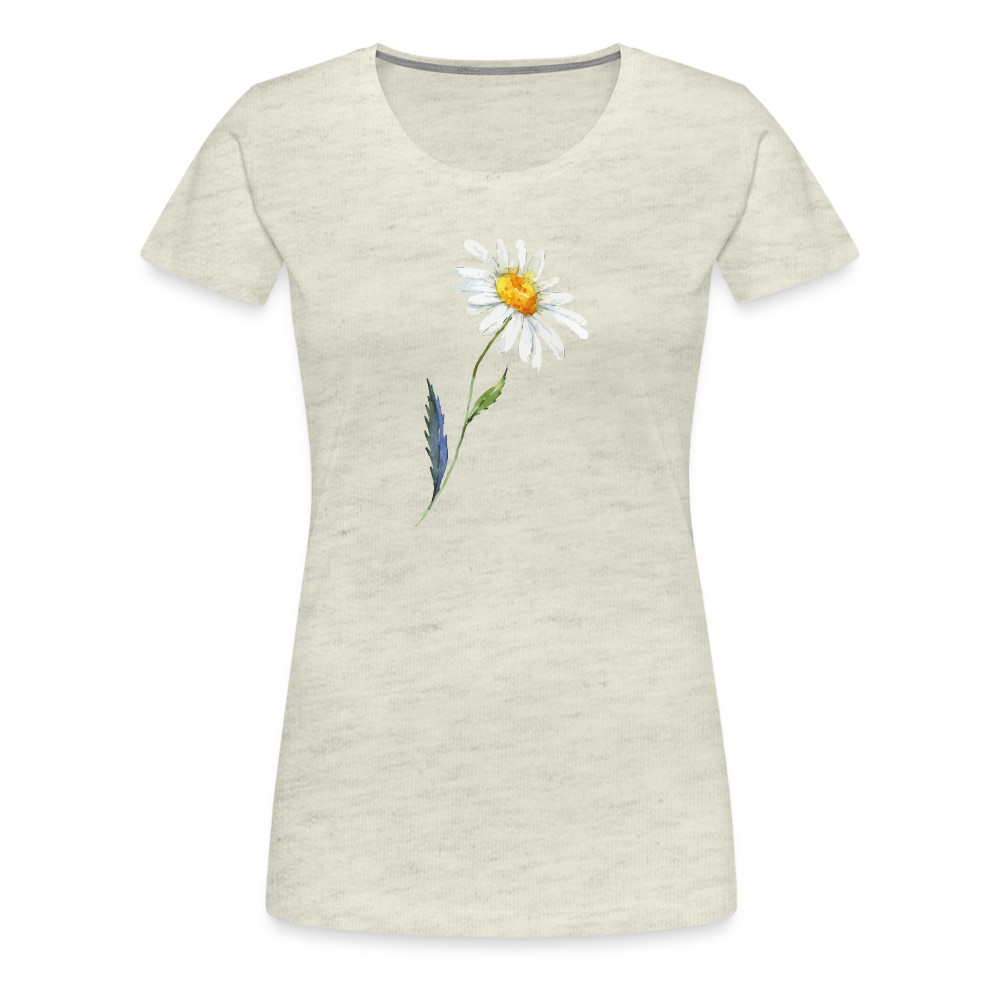 Graphic Daisy Women’s Premium T-Shirt - heather oatmeal