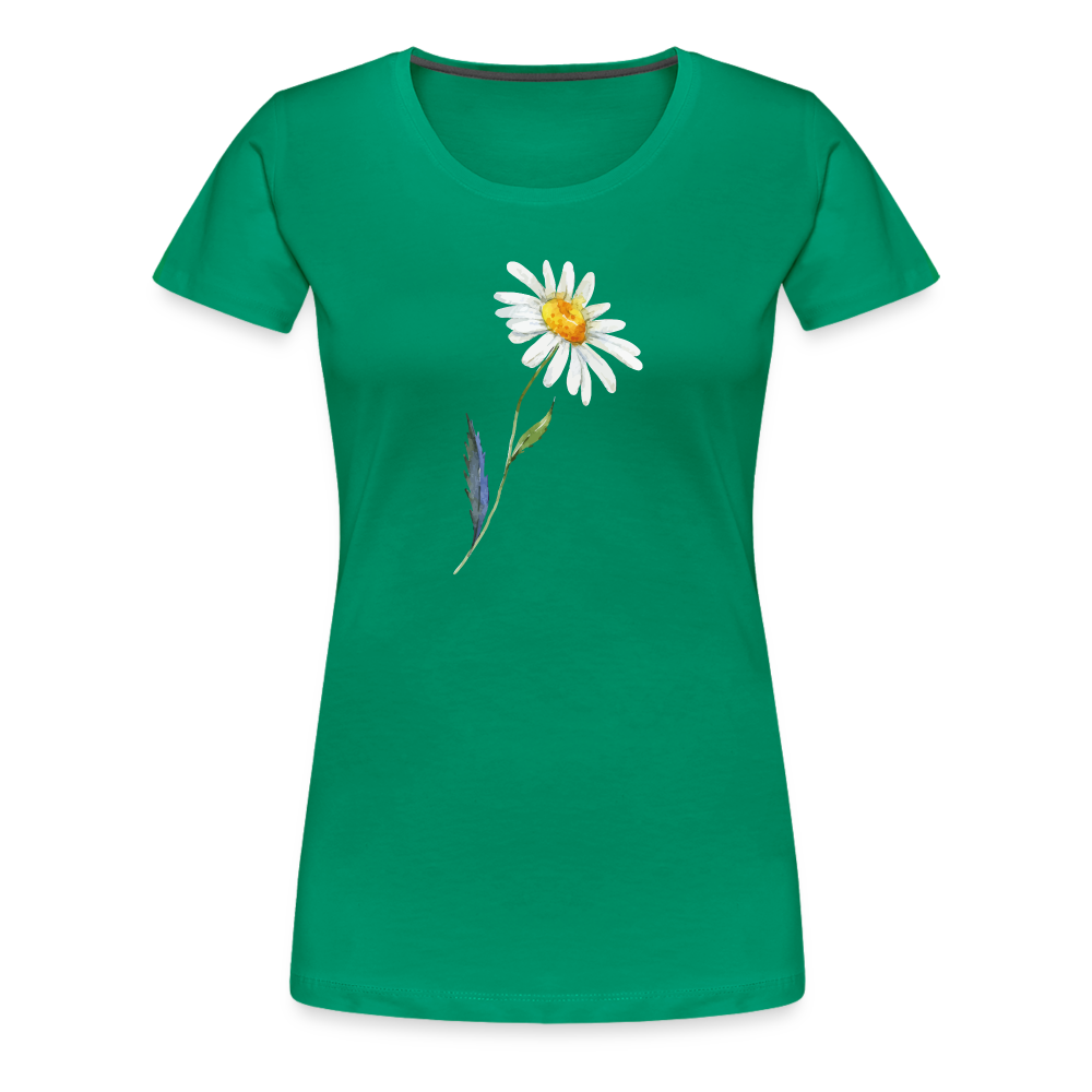 Graphic Daisy Women’s Premium T-Shirt - kelly green