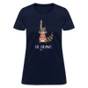 Be Brave Racoon Women's T-Shirt - navy