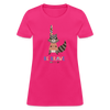 Be Brave Racoon Women's T-Shirt - fuchsia