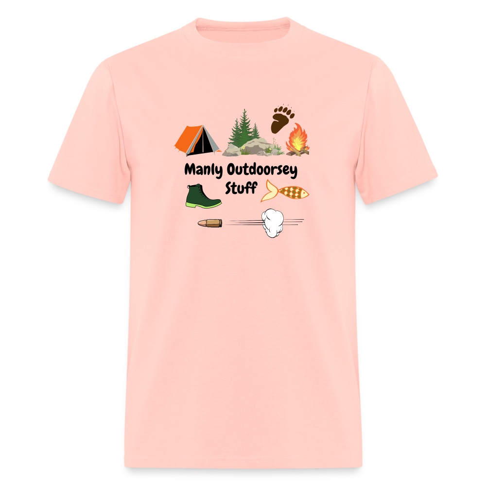 Manly Outdoorsey Stuff Classic T-Shirt - blush pink 