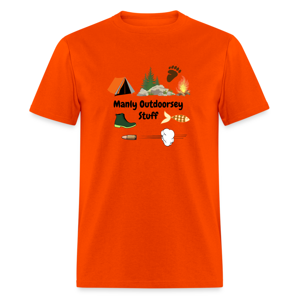 Manly Outdoorsey Stuff Classic T-Shirt - orange