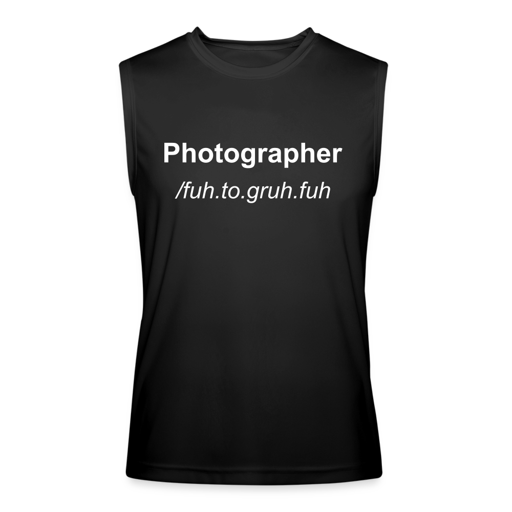 Photographer Life Men’s Performance Sleeveless Shirt - black