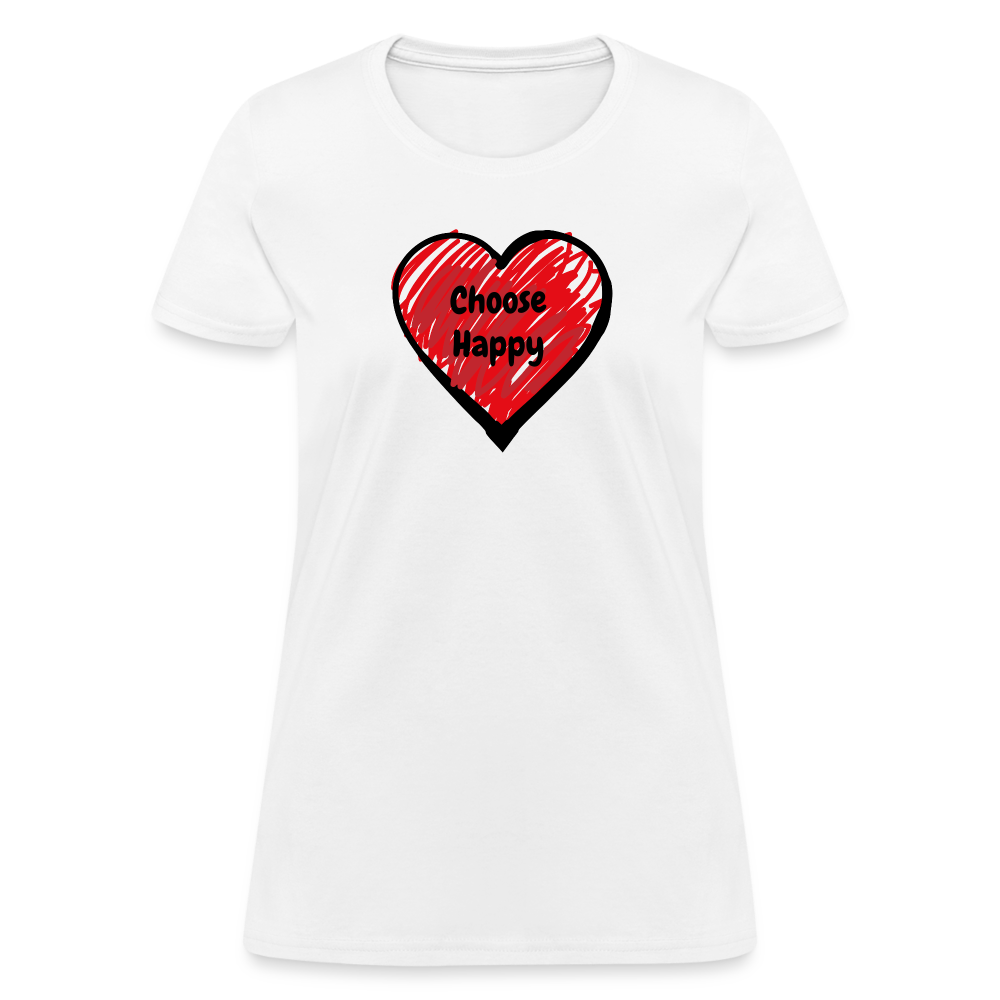 Choose Happy Women's T-Shirt - white