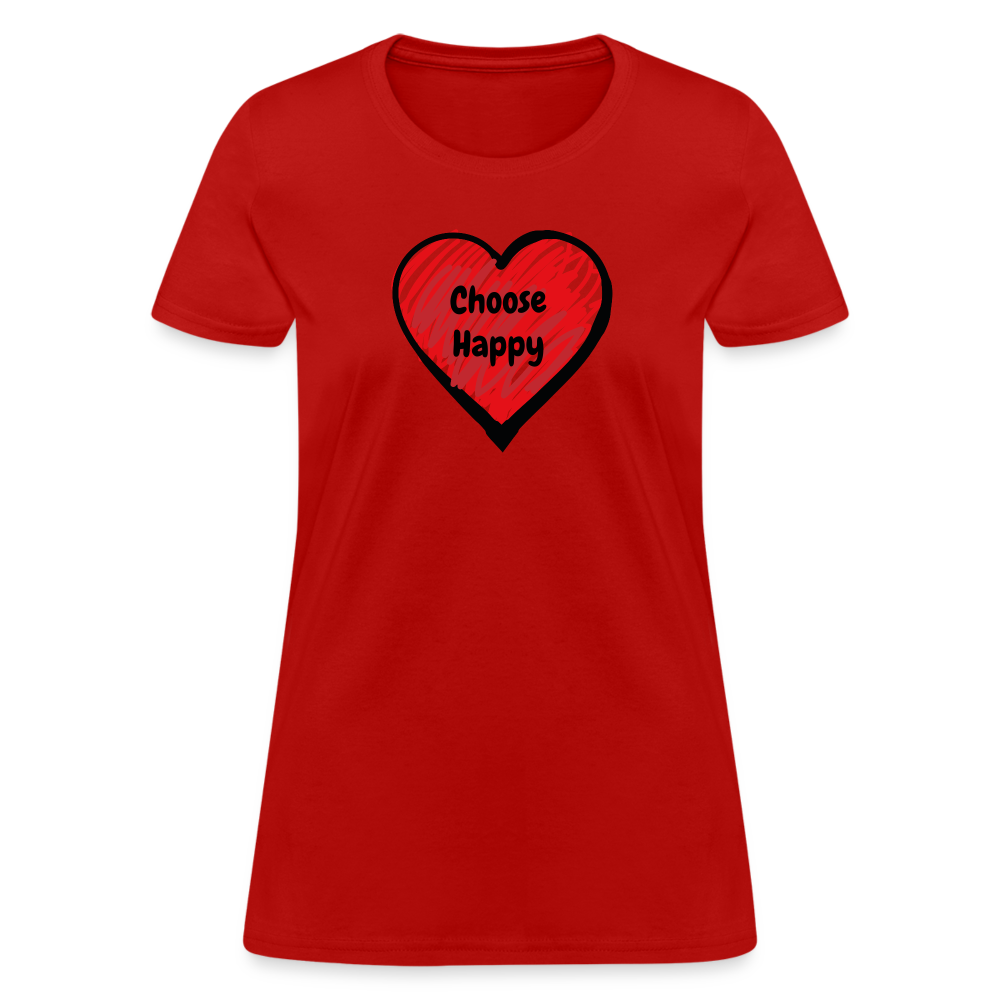 Choose Happy Women's T-Shirt - red