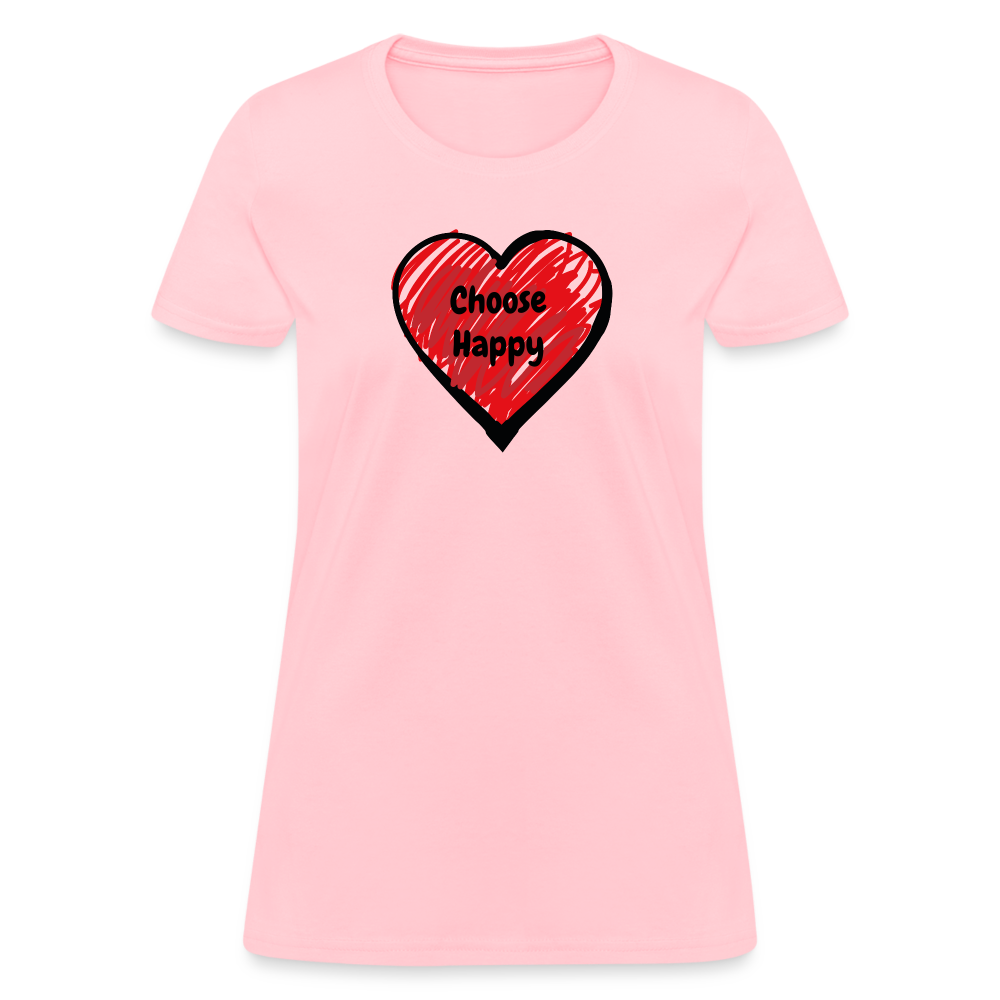 Choose Happy Women's T-Shirt - pink