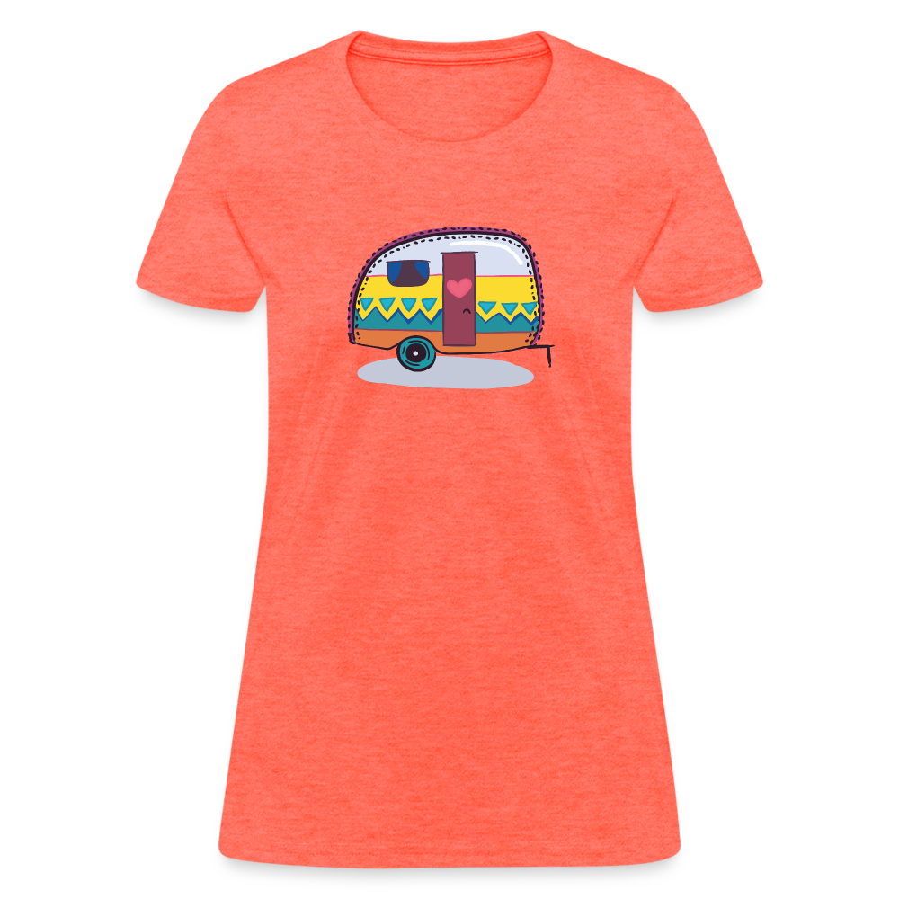 Hippy Caravan Women's T-Shirt - heather coral