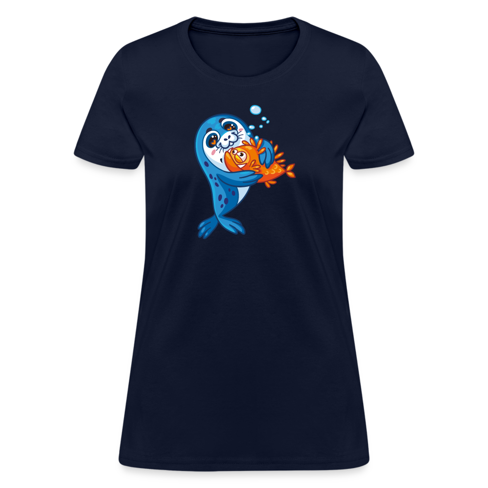 Seal Fish Women's T-Shirt - navy