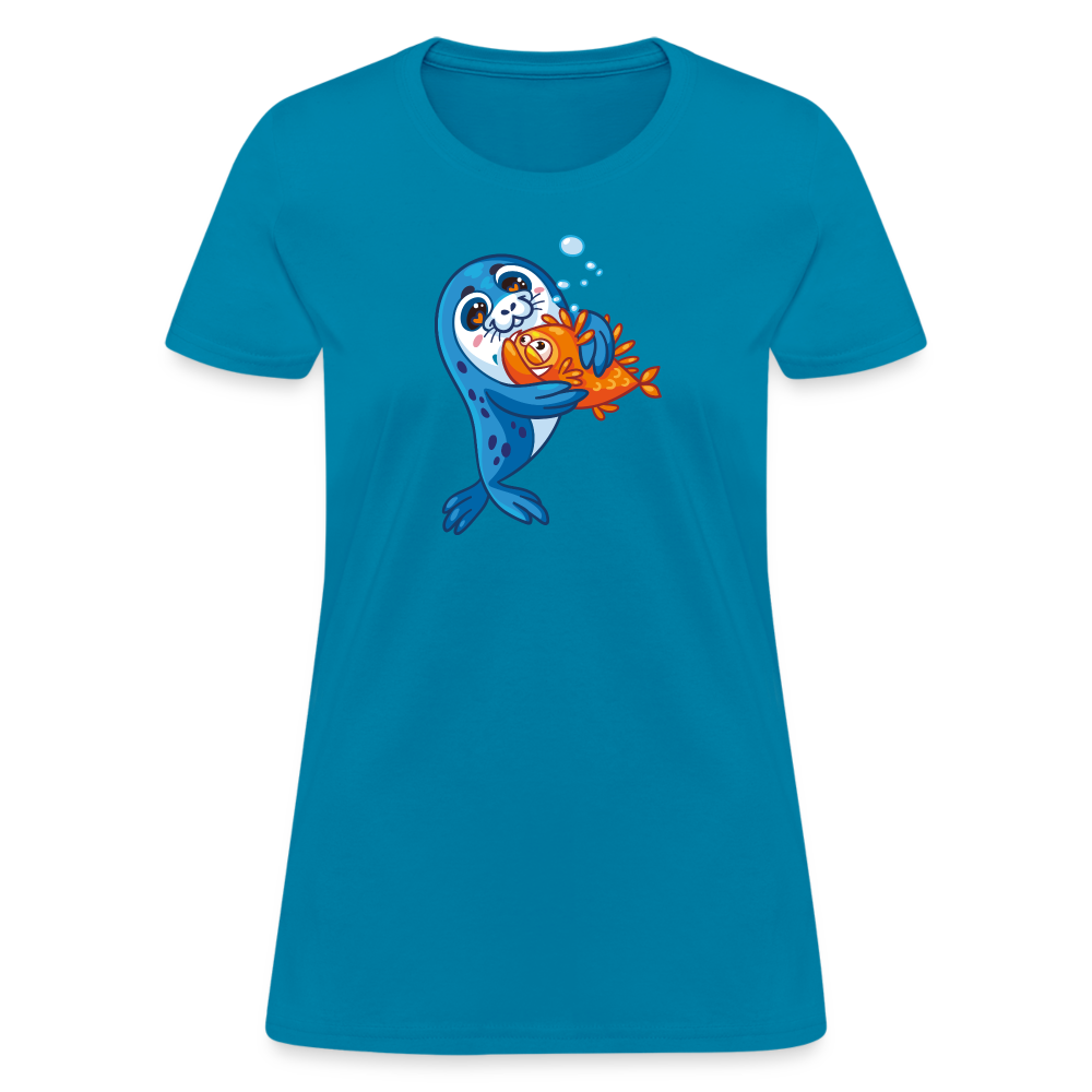 Seal Fish Women's T-Shirt - turquoise