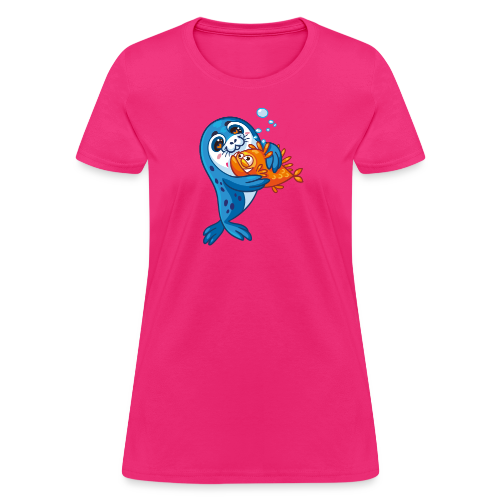 Seal Fish Women's T-Shirt - fuchsia