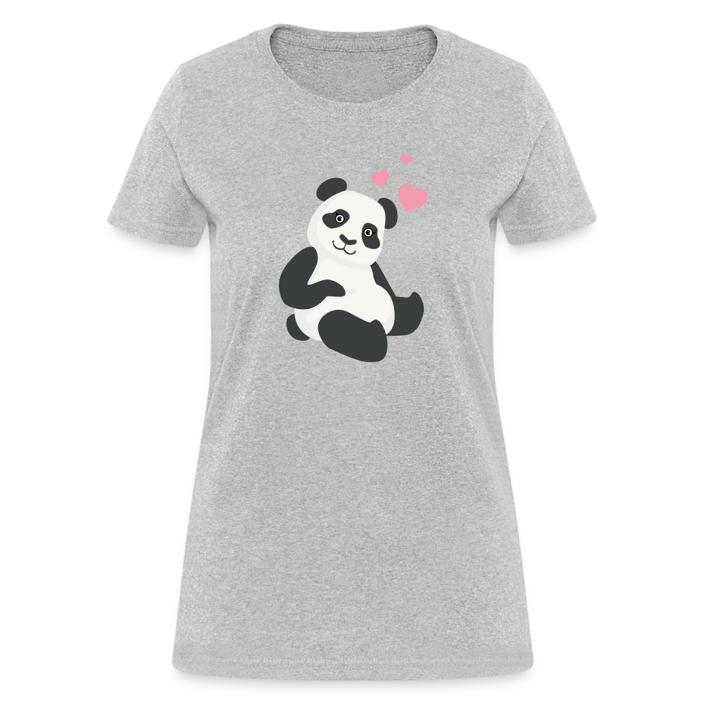 Sitting Panda Women's T-Shirt - heather gray