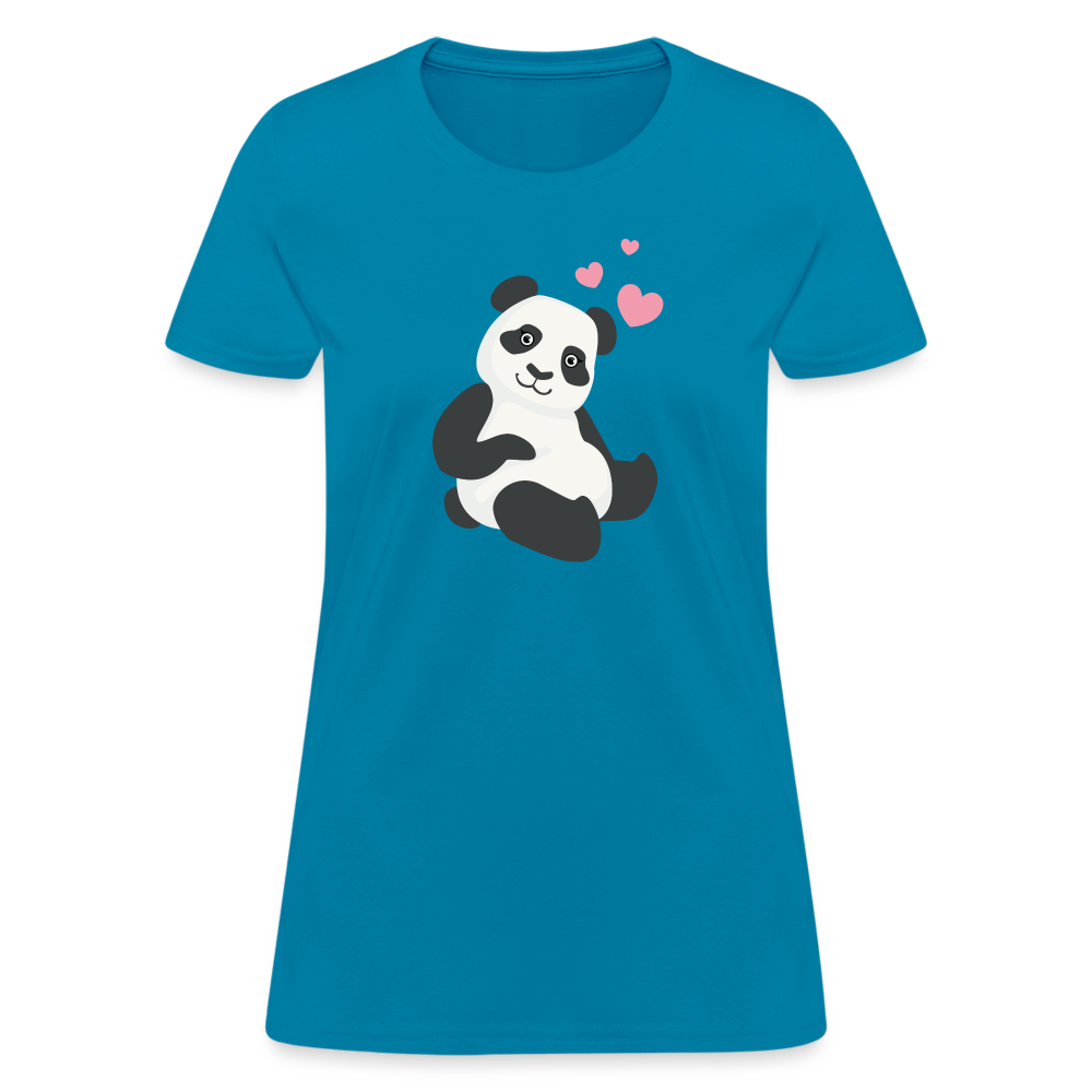 Sitting Panda Women's T-Shirt - turquoise