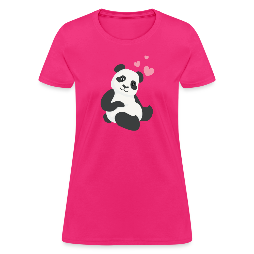 Sitting Panda Women's T-Shirt - fuchsia