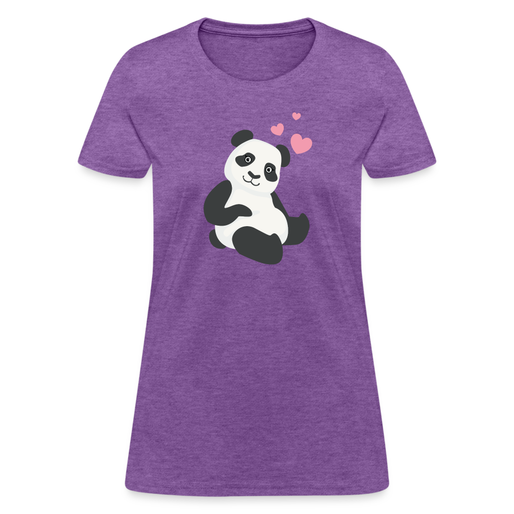 Sitting Panda Women's T-Shirt - purple heather