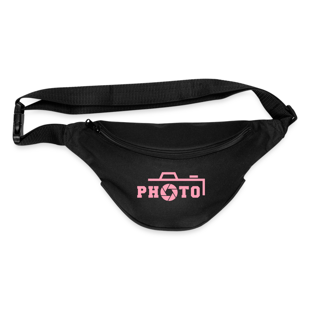 Pink Photo Fanny Pack - black