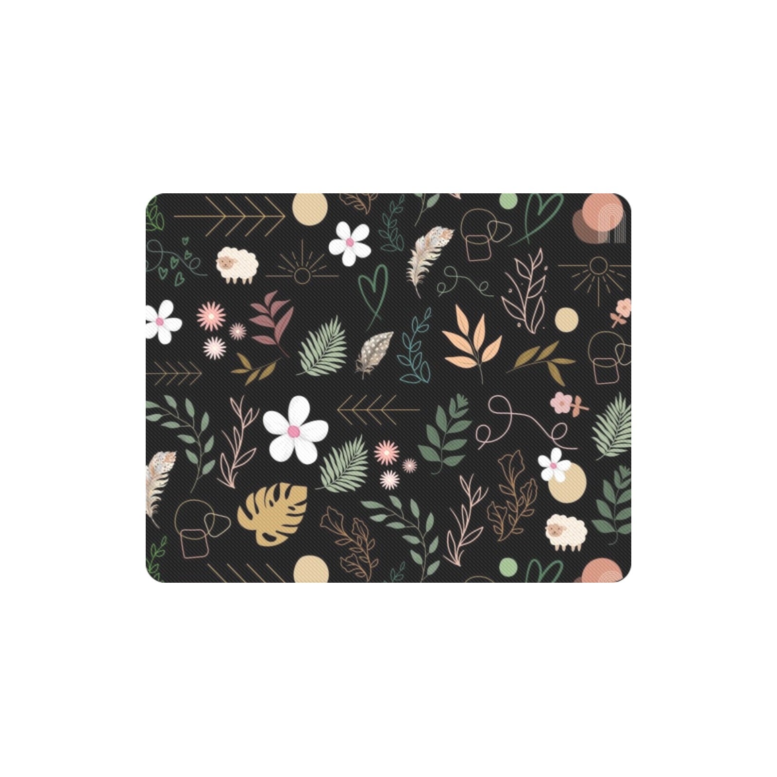 Boho Black Rectangle Mousepad (Made In Australia)