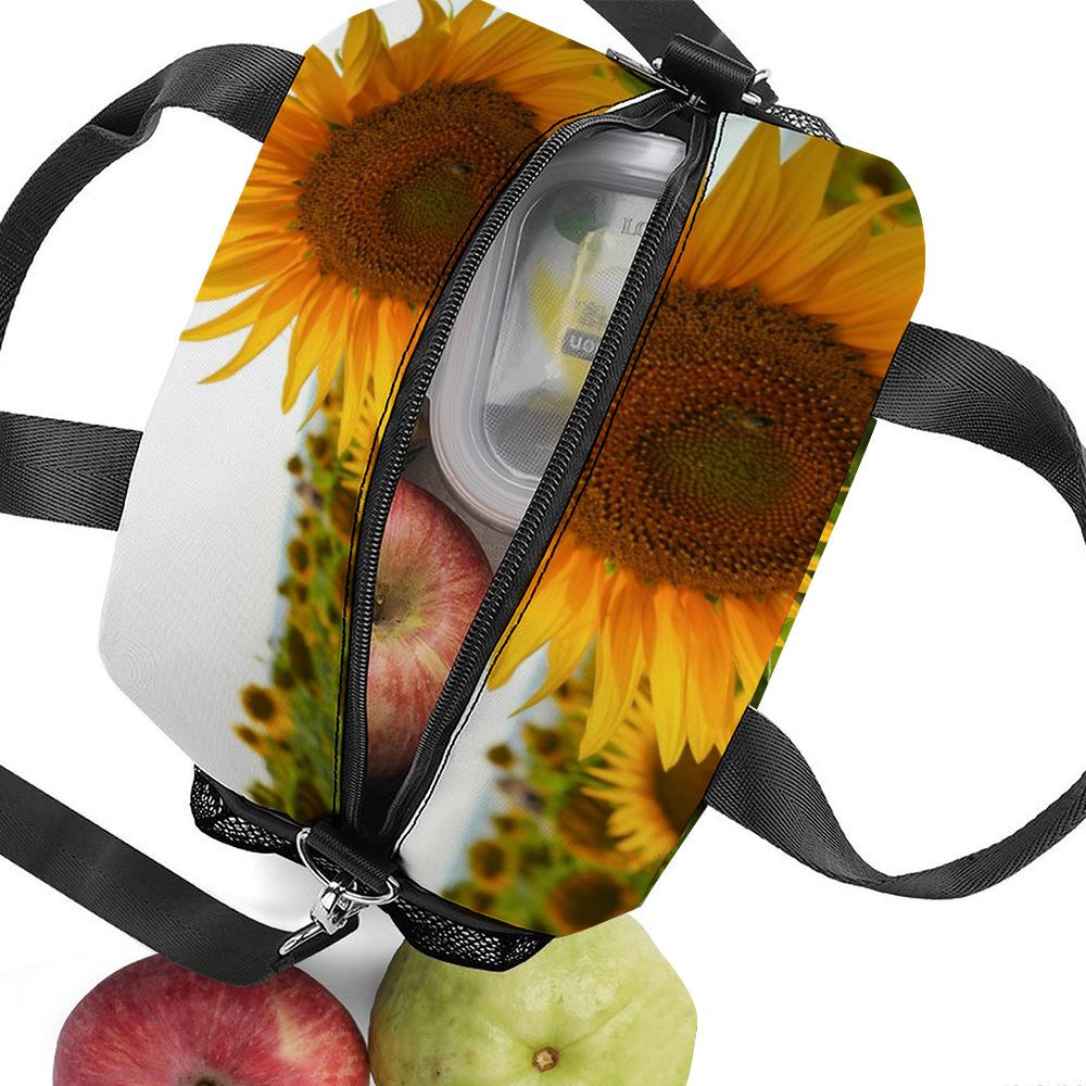 Sunflowers Insulated Lunch Bag with Handles & Shoulder Strap