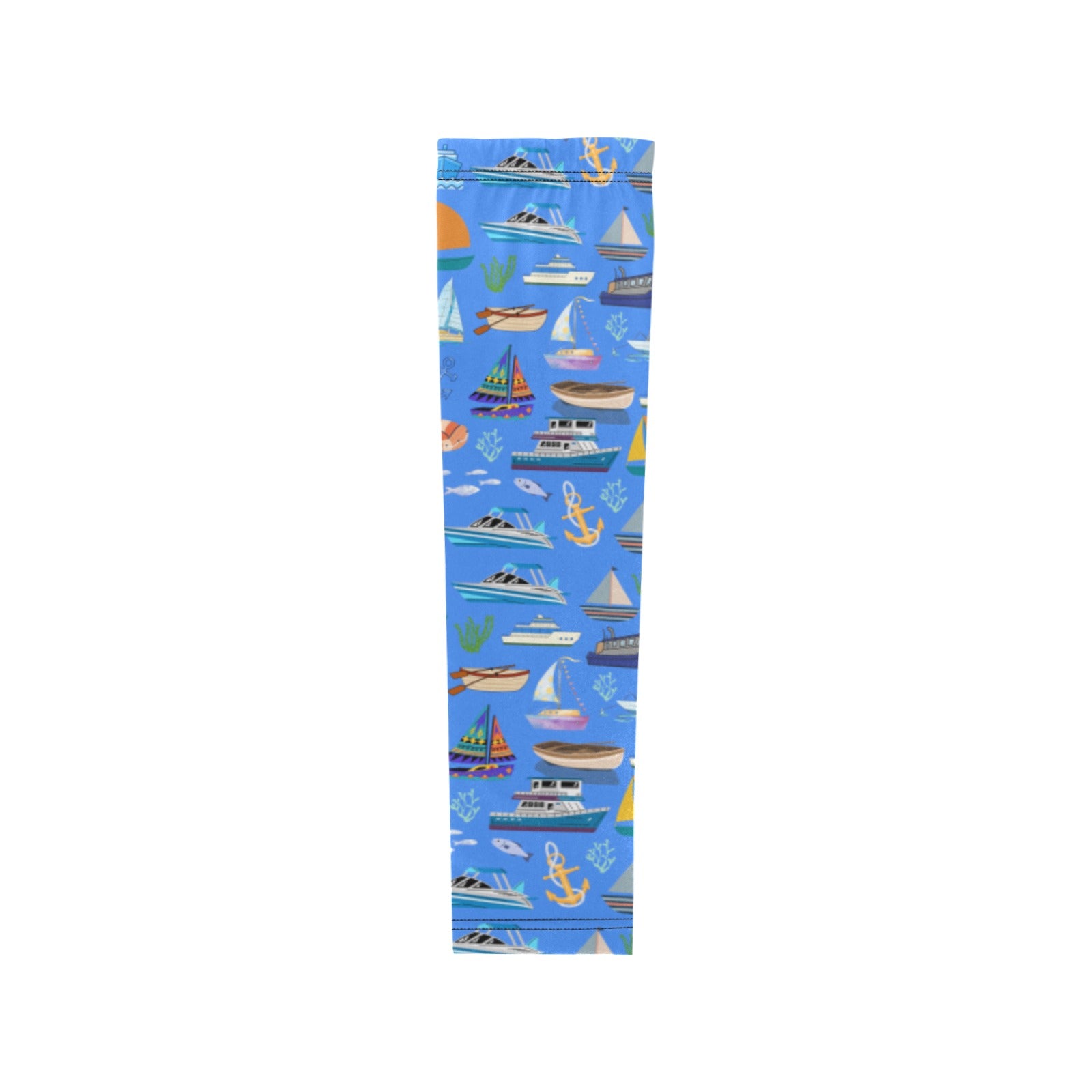 Graphic Nautical Blue Weather Protection Arm Sleeves