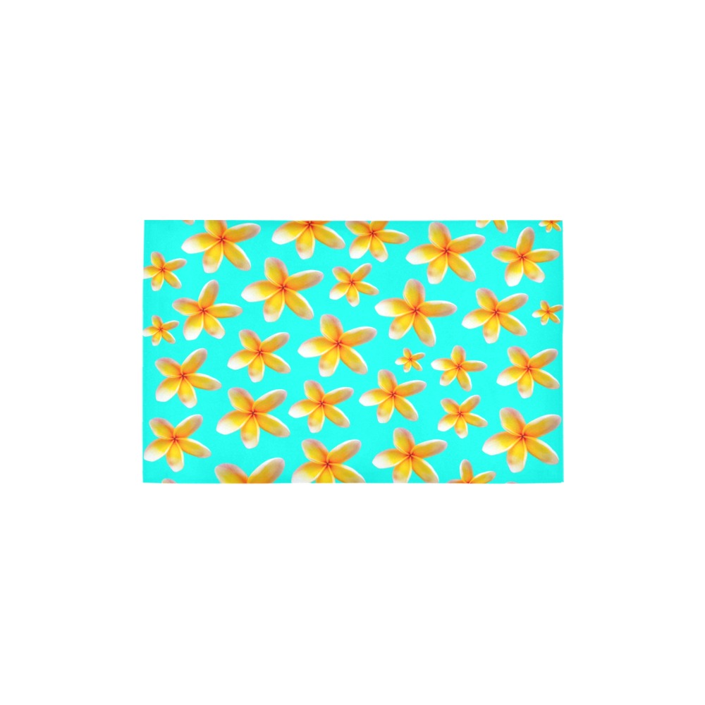 Yellow Frangipanis Aqua Bath Rug 20" x 32" (FWS)