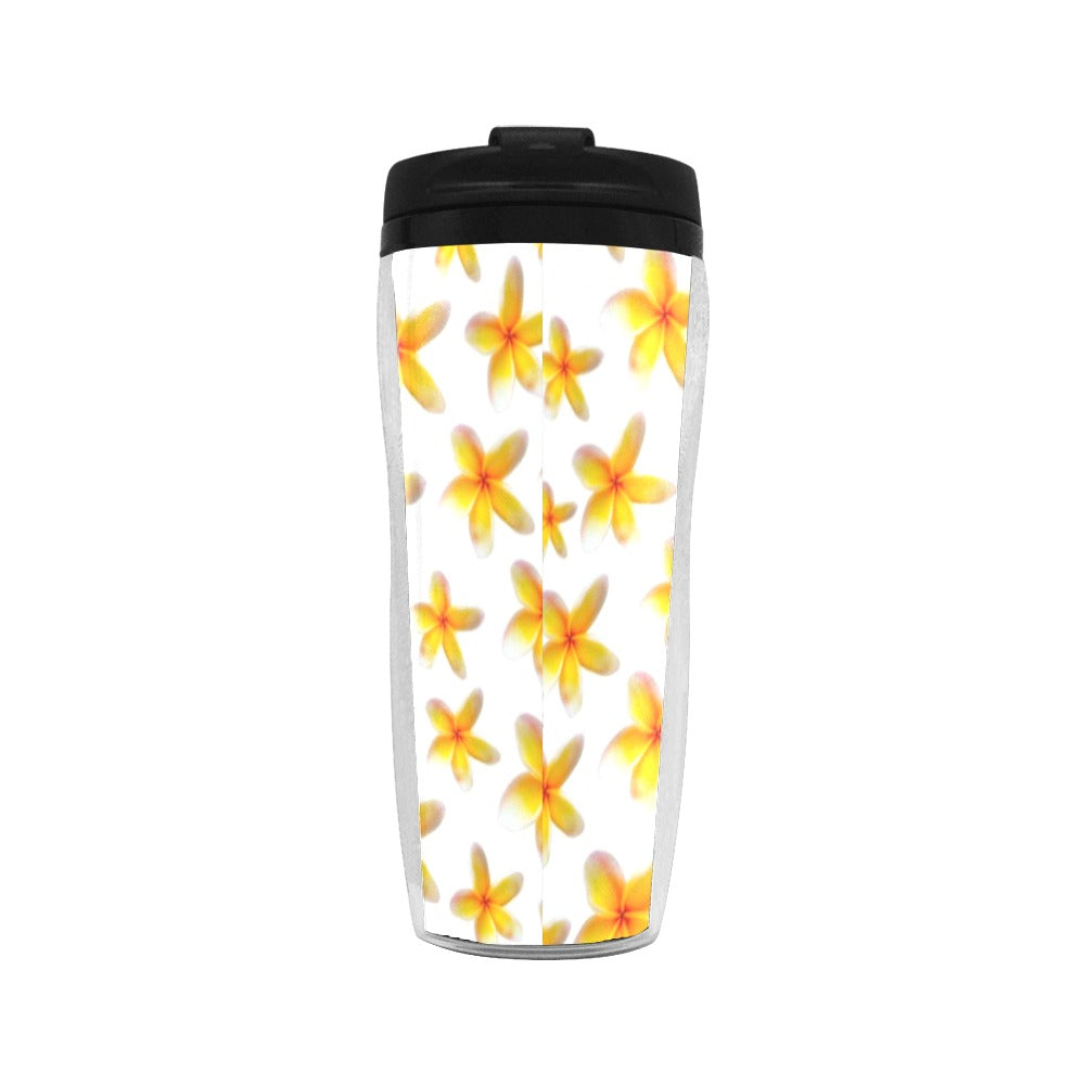 Yellow Frangipanis White Cup Reusable Cup