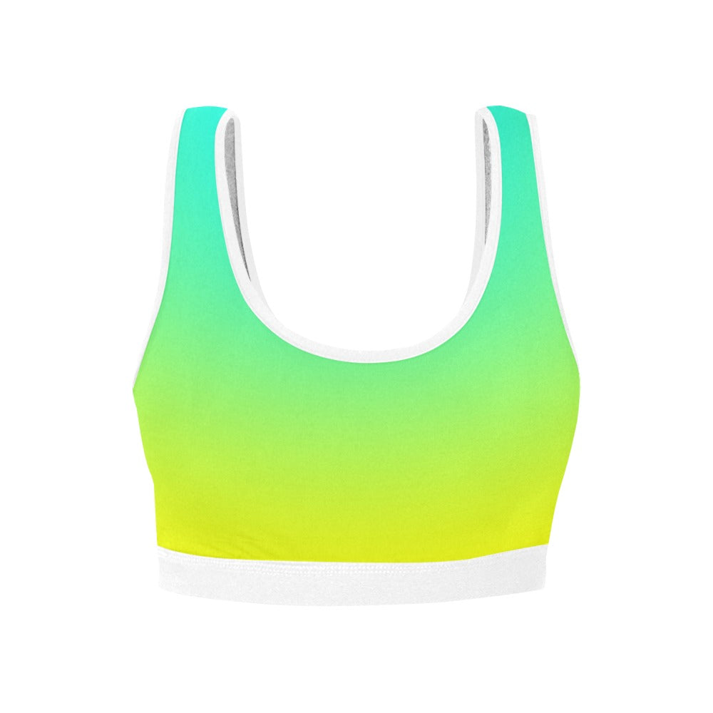 Ombre Aqua Yellow Sports Top up to 3 XL