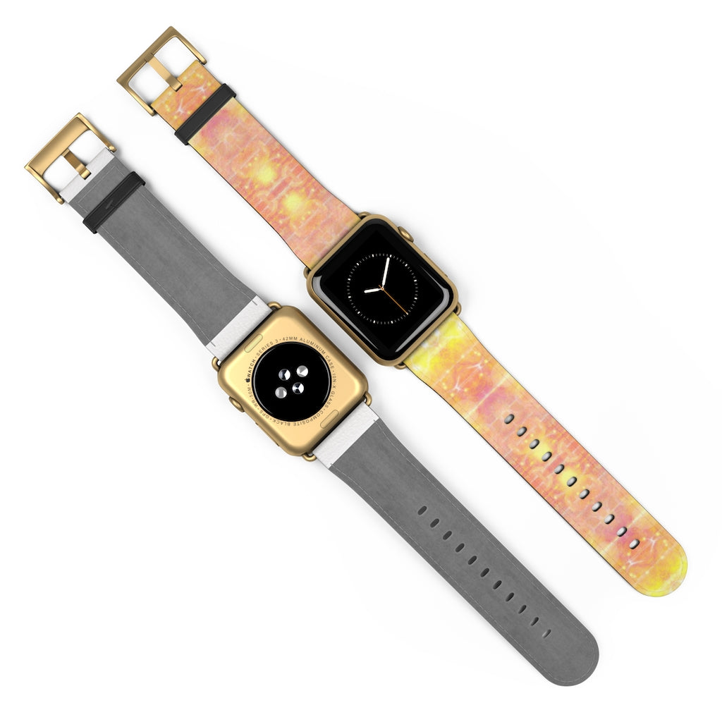 Yellow Love Apple iWatch Strap Vegan Leather