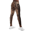 Coffee Beans K Mesh Panel Side Pockets Leggings (FWS)