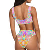 Colourful Whispers Sport Top & High-Waisted Bikini up to 5 XL (FWS)